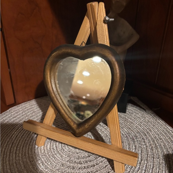 Florentine mirror Gold heart mirror Vintage accent wall decor made in Italy VTG - Picture 5 of 5